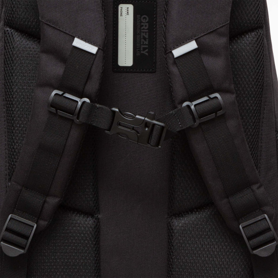 Рюкзак спинка эргономичная, 47*32*17 см, 2 отделения, черный/салатовый Grizzly RU-436-2