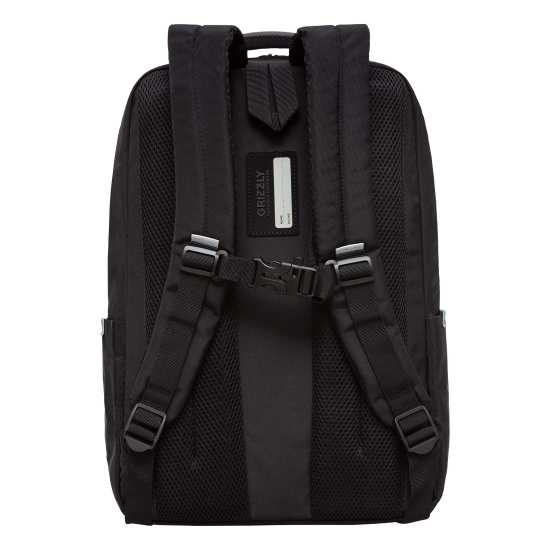 Рюкзак спинка эргономичная, 42*30*15 см, 2 отделения, черный Grizzly RU-437-4