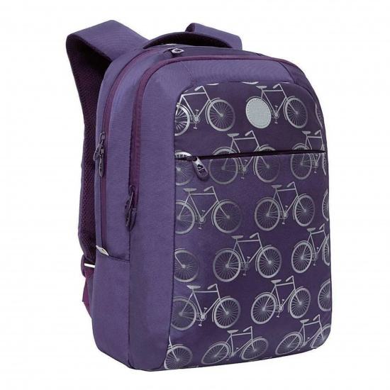 Рюкзак спинка мягкая EVA, 2 отделения, 38*28*12 см, фиолетовый Grizzly RD-144-2