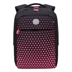 Рюкзак спинка эргономичная, 2 отделения, 40*28*16 мм, черный/розовый Grizzly RD-344-1