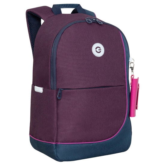 Рюкзак спинка эргономичная, 1 отделение, 39*27*15 см, ключница, синий, фиолетовый Grizzly RD-345-2