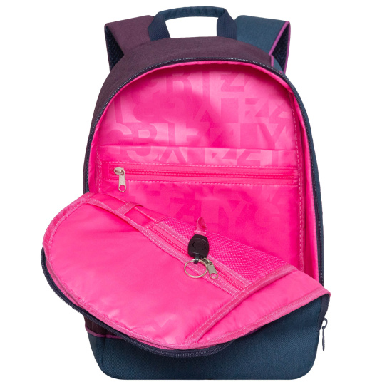 Рюкзак спинка эргономичная, 1 отделение, 39*27*15 см, ключница, синий, фиолетовый Grizzly RD-345-2