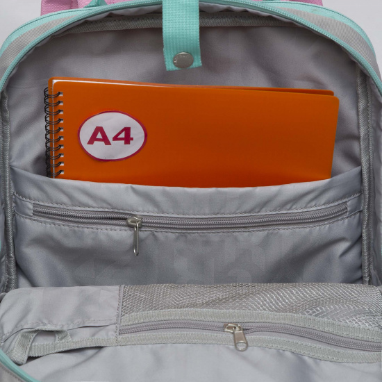 Рюкзак спинка мягкая EVA, 2 отделения, 36*27*16 см, серый Grizzly RD-343-2
