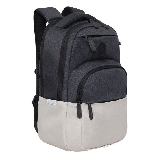 Рюкзак спинка эргономичная, 2 отделения, 41*26*16 см, черный/бежевый Grizzly RD-341-2