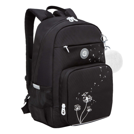 Рюкзак спинка эргономичная, 1 отделение, 40*26*18 см, с брелоком, черный Grizzly RG-464-1
