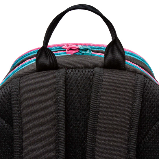 Рюкзак спинка эргономичная, 2 отделения, 38*28*18 см, с брелоком, черный Grizzly RG-463-7
