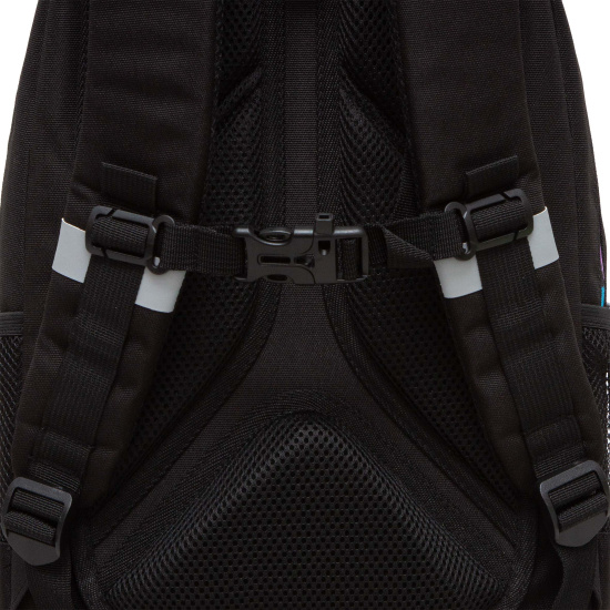 Рюкзак спинка эргономичная, 2 отделения, 38*26*18 см, с брелоком, черный Grizzly RG-460-4