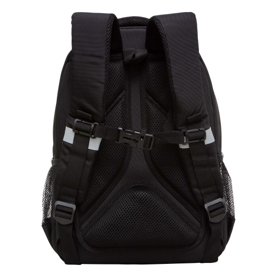 Рюкзак спинка эргономичная, 2 отделения, 38*26*18 см, с брелоком, черный Grizzly RG-460-5