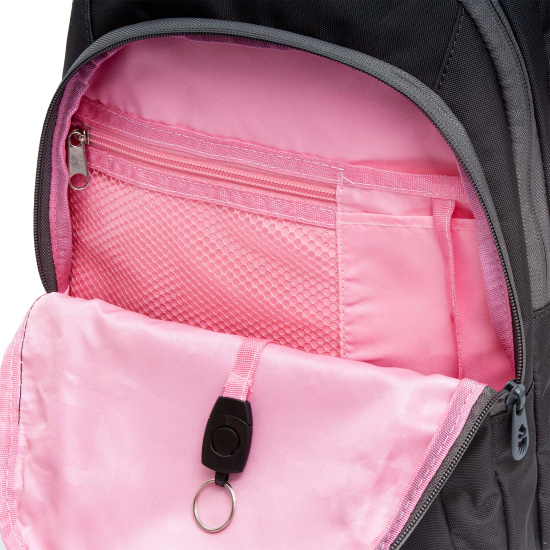 Рюкзак спинка эргономичная, 3 отделения, 40*28*16 см, с брелоком, темно-серый Grizzly RG-461-1