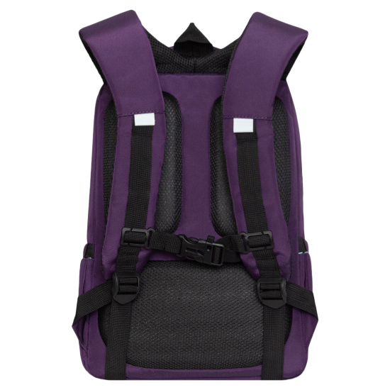 Рюкзак спинка эргономичная, 2 отделения, 38*28*16 см, с брелоком, фиолетовый Grizzly RG-466-6