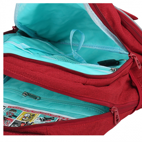 Рюкзак спинка эргономичная, 2 отделения, 38*26*12 см, ключница, красный Grizzly RG-160-11