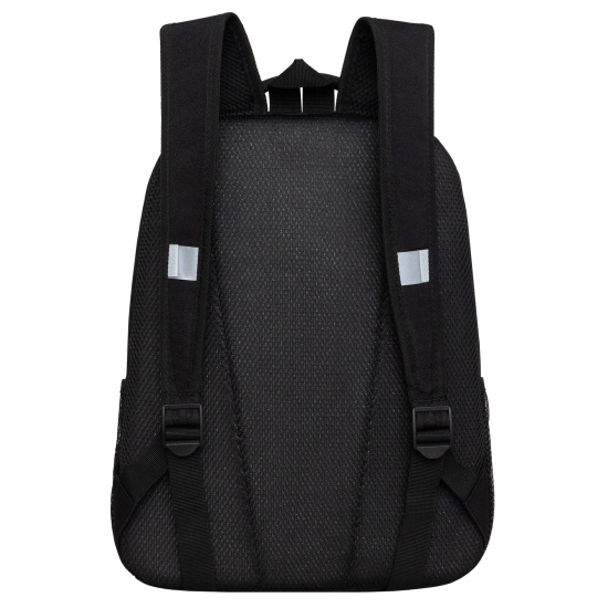 Рюкзак спинка эргономичная, 2 отделения, 38*30*14 см, с брелоком, черный Grizzly RB-451-4