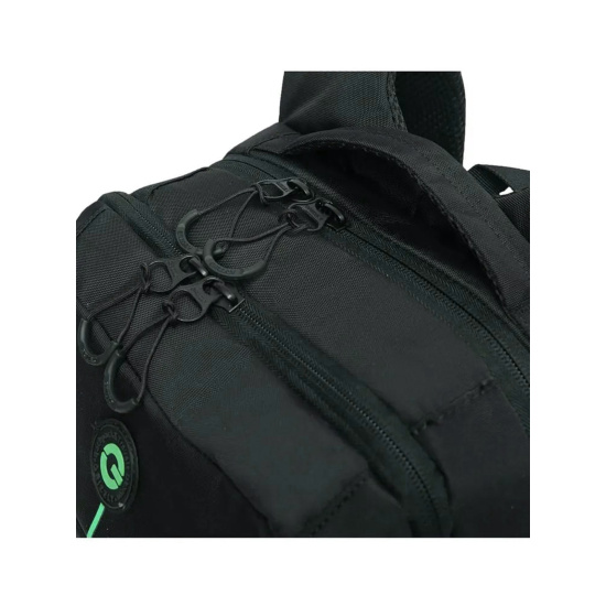 Рюкзак спинка эргономичная, 2 отделения, 38*26*16 см, черный/салатовый Grizzly RB-456-6