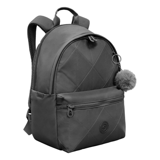 Рюкзак спинка эргономичная, 2 отделения, 38*26*14 см, с брелоком, черный Grizzly RD-449-1