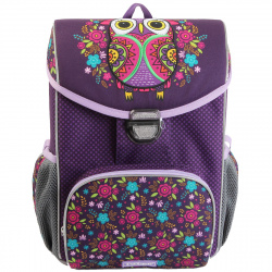 Рюкзак 1отд ортопед каркас 26*36*16 Flower Owl (модель ErgoLine) ЕК 46251