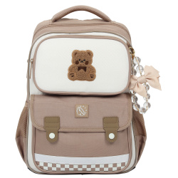 Ранец, спинка эргономичная, 1 отделение, 39*28*14 см, Happy School 1, Bear, КОКОС, 250059