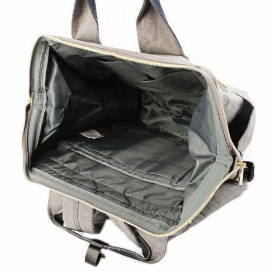Рюкзак спинка мягкая, 40*28*17 см, 1 отделение, серый HIMAWARI 205890