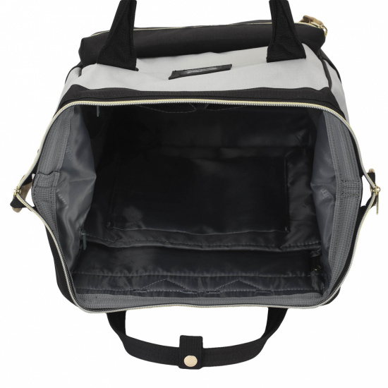 Рюкзак спинка мягкая, 40*28*17 см, 1 отделение, черный/серый HIMAWARI 212370