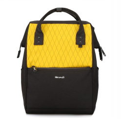 Рюкзак спинка мягкая EVA, 28*40*17 см, 1 отделение, черный, желтый HIMAWARI 215699