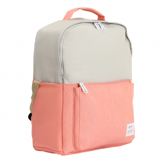 Рюкзак спинка мягкая EVA, 41*31*18 см, 1 отделение, персиковый/серый HIMAWARI 210521