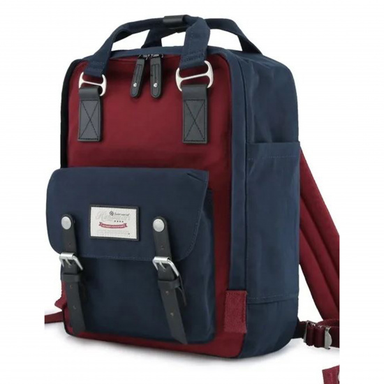 Рюкзак спинка мягкая EVA, 38*28*17 см, 1 отделение, синий/бордовый HIMAWARI 210540