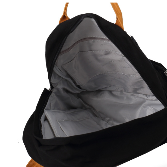 Рюкзак спинка мягкая EVA, 1 отделение, 280*390*140мм, черный/желтый HIMAWARI 210512