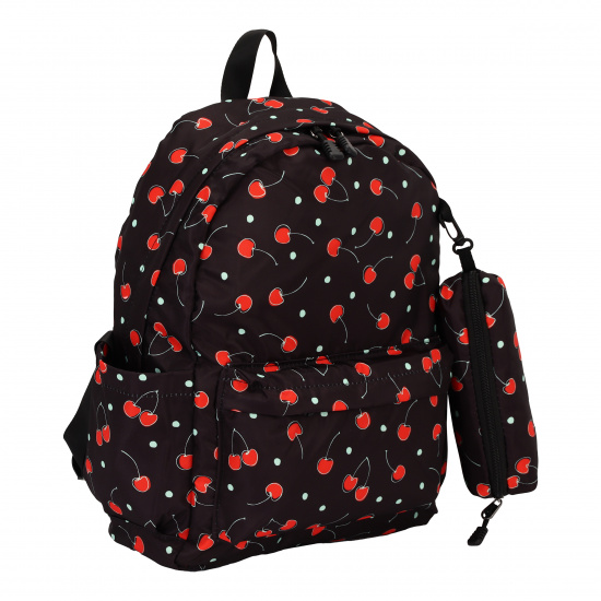 Рюкзак спинка мягкая, 1 отделение, 40*29*12 см, пенал, черный Cherry Boom EveryDay КОКОС 214642