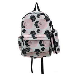Рюкзак спинка мягкая EVA, 1 отделение, 40*29*12 см, пенал, белый с рисунком Rose EveryDay КОКОС 240694