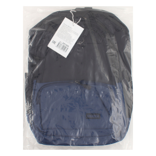 Рюкзак спинка эргономичная, 45*32*20 см, 2 отделения, черный/синий КОКОС 241406