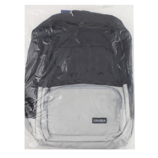 Рюкзак спинка эргономичная, 45*32*20 см, 2 отделения, черный/серый КОКОС 241407