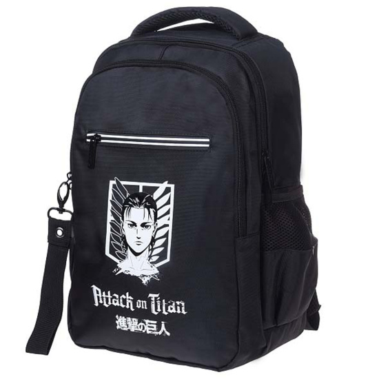 Рюкзак спинка мягкая EVA, 41*30*15 см, 1 отделение, черный Атака титанов Basic Style Hatber NRk_03048