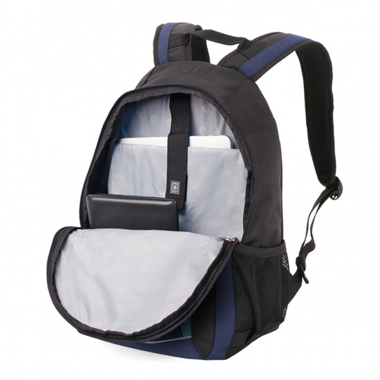 Рюкзак спинка эргономичная, 44*32*18 см, 2 отделения, синий/черный/бирюзовый Wenger 47505