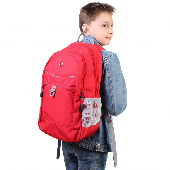 Рюкзак спинка эргономичная, 44*32*18 см, 2 отделения, серый/красный Wenger 52850