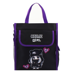 Сумка Anime Girl сумка, полиэстер, 1 отделение, 31*36*12см, цвет черный deVENTE 7041428