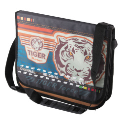Сумка дет 1отд Tiger 28*33*3 СШ-1 плеч сер