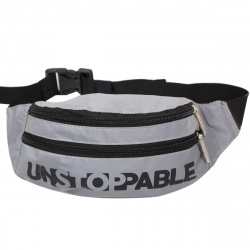 Сумка поясная полиэстер 1 отделение 10*26*7 Unstoppable Reflecting deVENTE 7035006 серая