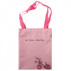 Сумка шоппер, ткань, 1 отделение, 32*40 см, цвет розовый Велосипед Пчелка СШР-1