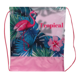 Мешок для обуви 1 отделение 40*48 Tropical flamingo Пчелка СДС-53
