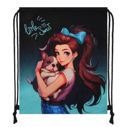 Мешок для обуви 1 отделение 36*44 Sweet puppy КОКОС 250090