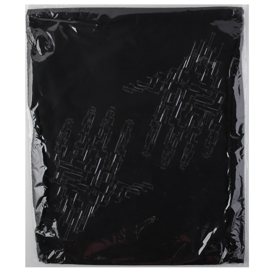 Мешок для обуви, полиэстер, 1 отделение, 36*44 см, цвет черный с рисунком, Identification, КОКОС, 250142