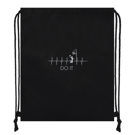 Мешок для обуви, полиэстер, 1 отделение, 36*44 см, цвет черный с рисунком, Do it, КОКОС, 250166