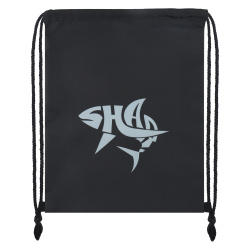 Мешок для обуви, полиэстер, 1 отделение, 36*44 см, цвет черный с рисунком, Shark, КОКОС, 260231