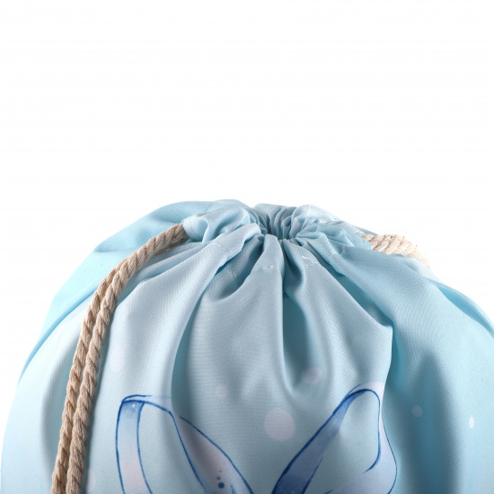 Мешок для обуви полиэстер, 1 отделение, 36*44 см, цвет голубой с рисунком Macaroons Pastel КОКОС 210261