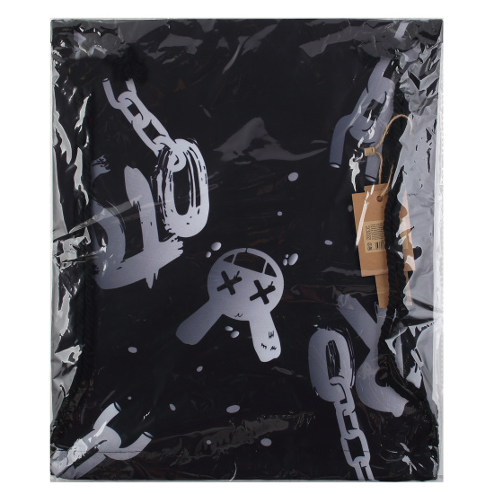 Мешок для обуви полиэстер, 1 отделение, 36*44 см, цвет черный с рисунком Roots КОКОС 240409