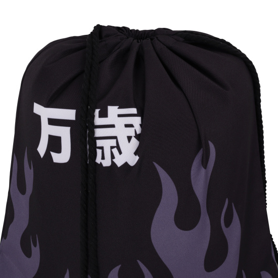 Мешок для обуви, полиэстер, 1 отделение, 36*44 см, цвет черный с рисунком, Токио, КОКОС, 240411