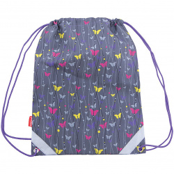 Сумка для сменной обуви 1отд 33*42 Fairy Butterfly ЕК 39122 сер