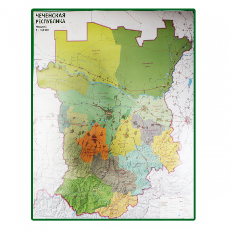 Подробная карта чеченской республики