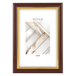 Рамка, пластик, 10*15 см, венге, Miram, 636456-4