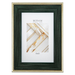 Рамка, пластик, 10*15 см, зеленый, Miram, 657198-4