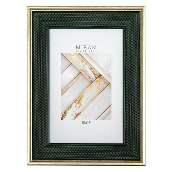 Рамка, пластик, 10*15 см, зеленый, Miram, 657198-4